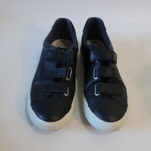 Womens Veja Black Leather Sneakers 40 EUR/US 9